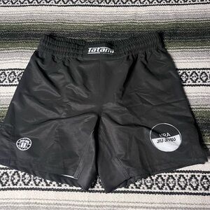 New Tatami Lira Jiu Jitsu BJJ Cut Vent Shorts in Black Size Large
